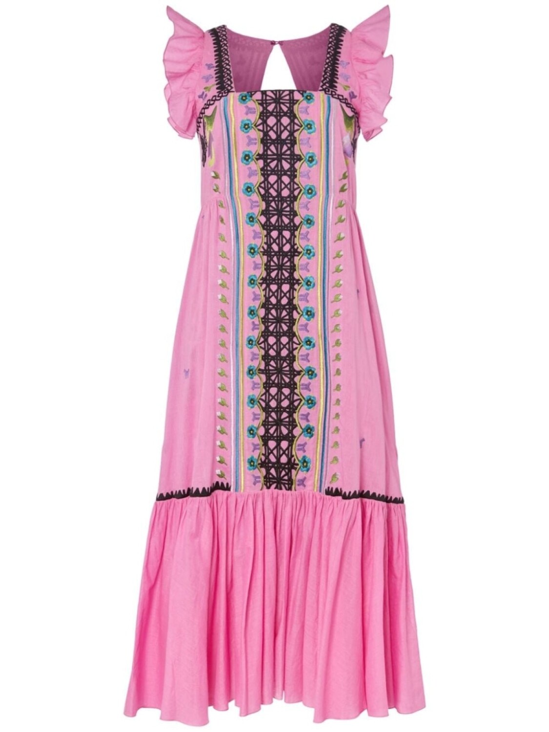 

Temperley London флорентийское платье миди, розовый
