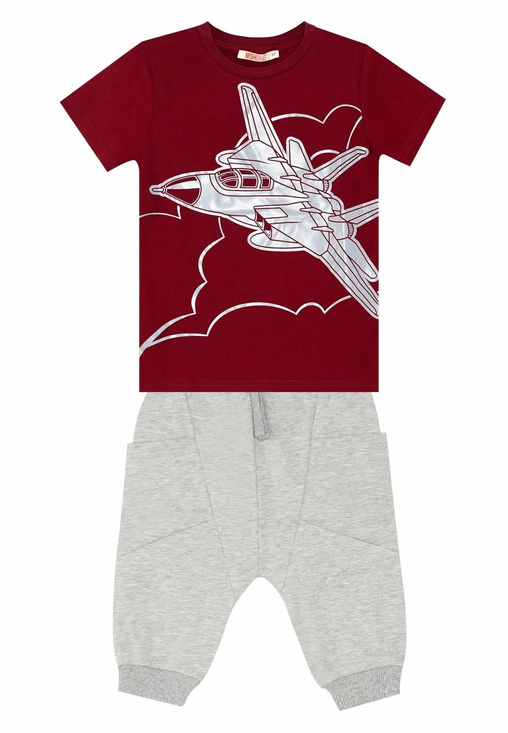 

Спортивная одежда SET AIR PLANE Denokids, темно-красный/серый