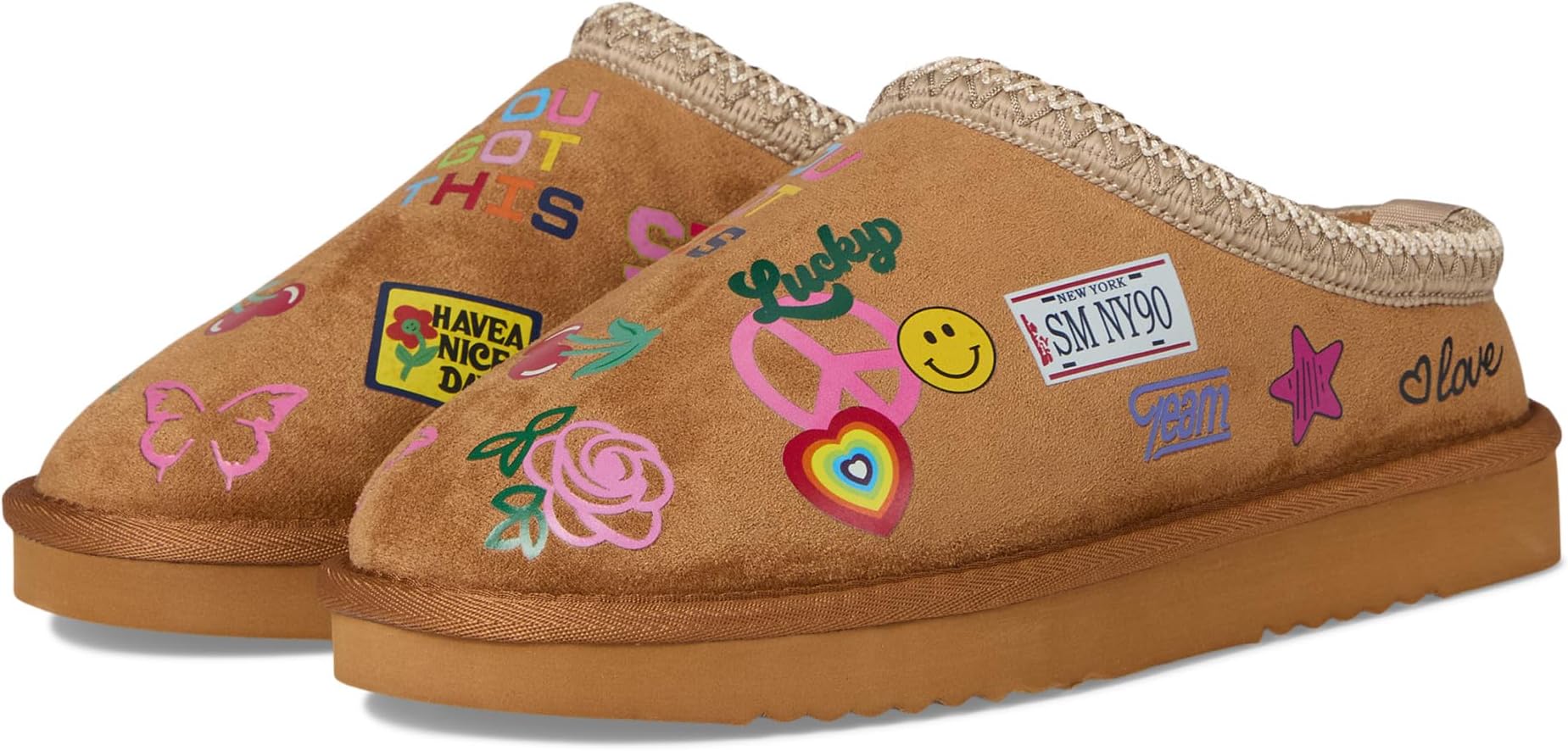 

Тапочки Steve Madden Kids Jordye, цвет Cognac Multi
