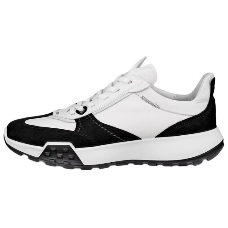 

Ecco Ретро кожаные устойчивые к истиранию низкие повседневные кроссовки Men's White Black