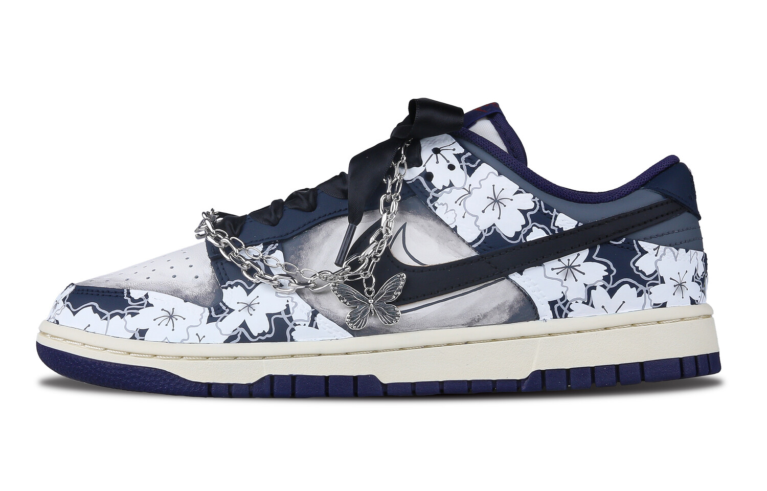 

Кроссовки Nike Dunk Skateboarding Shoes Men Low-top Black, цвет Starry Sakurano