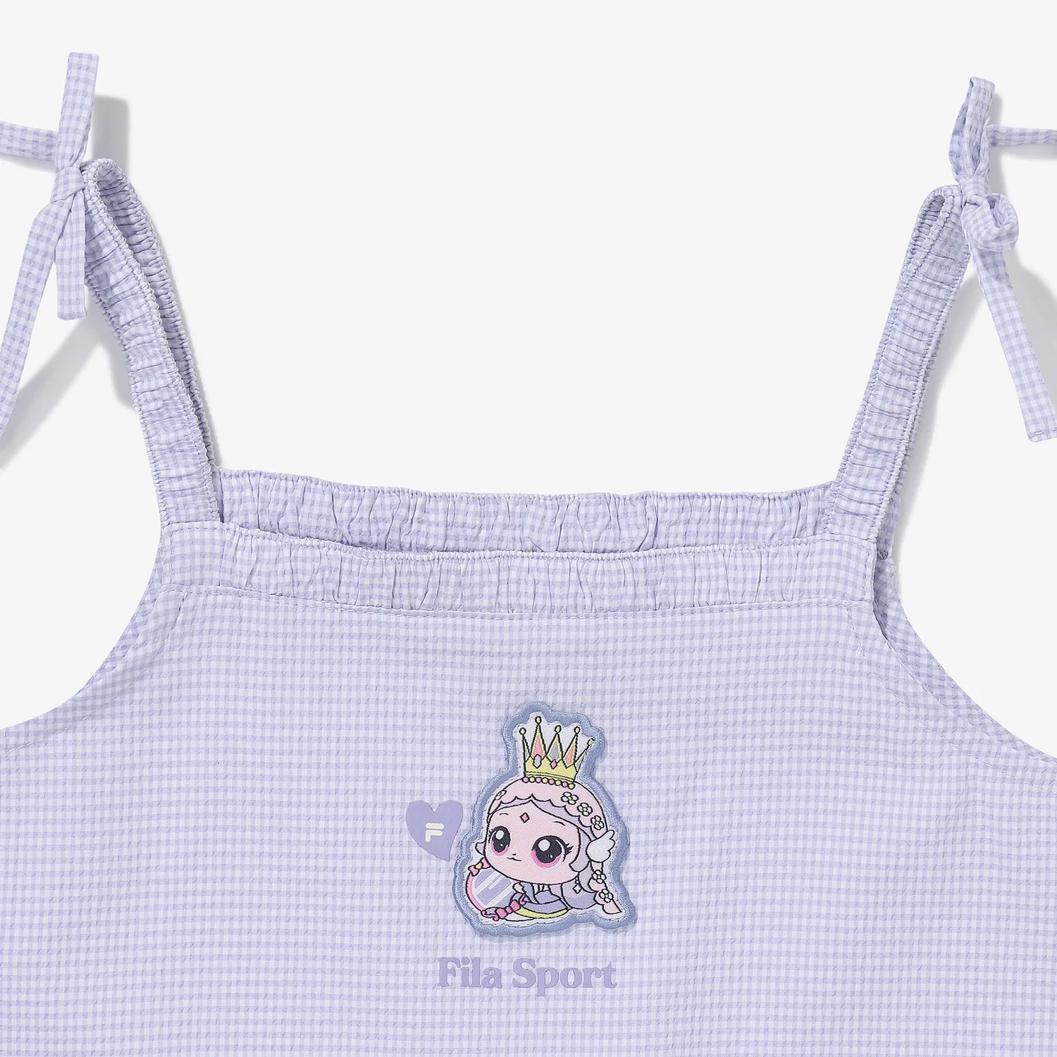 Детское платье из сирсакера с принтом Princess Catch Teenieping, фиолетовое, от Fila Kids — фото 3