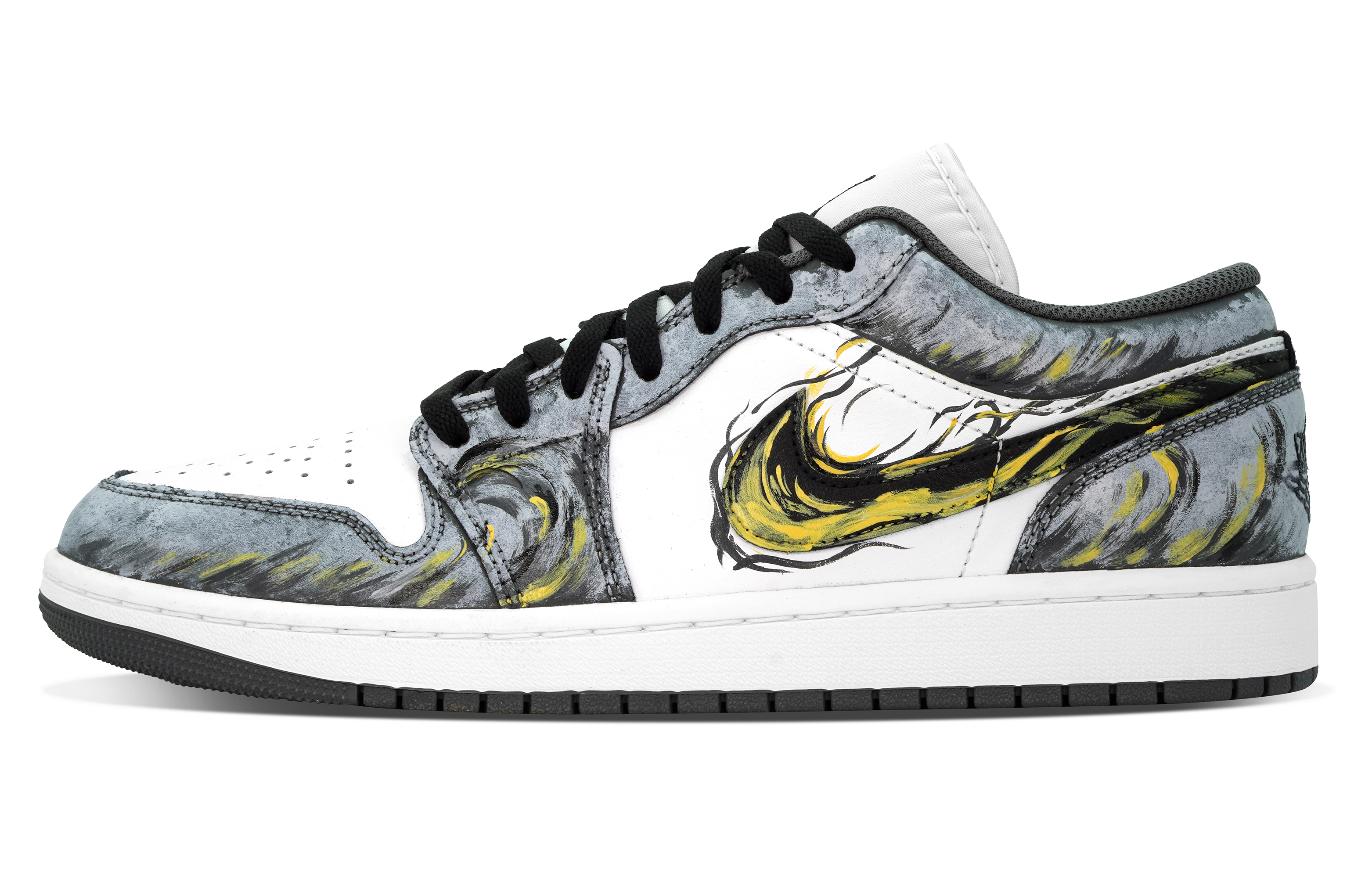 

Jordan Air 1 DEER Marigold Jazz устойчивые к истиранию низкие баскетбольные кроссовки в стиле винтаж мужские серые золотые