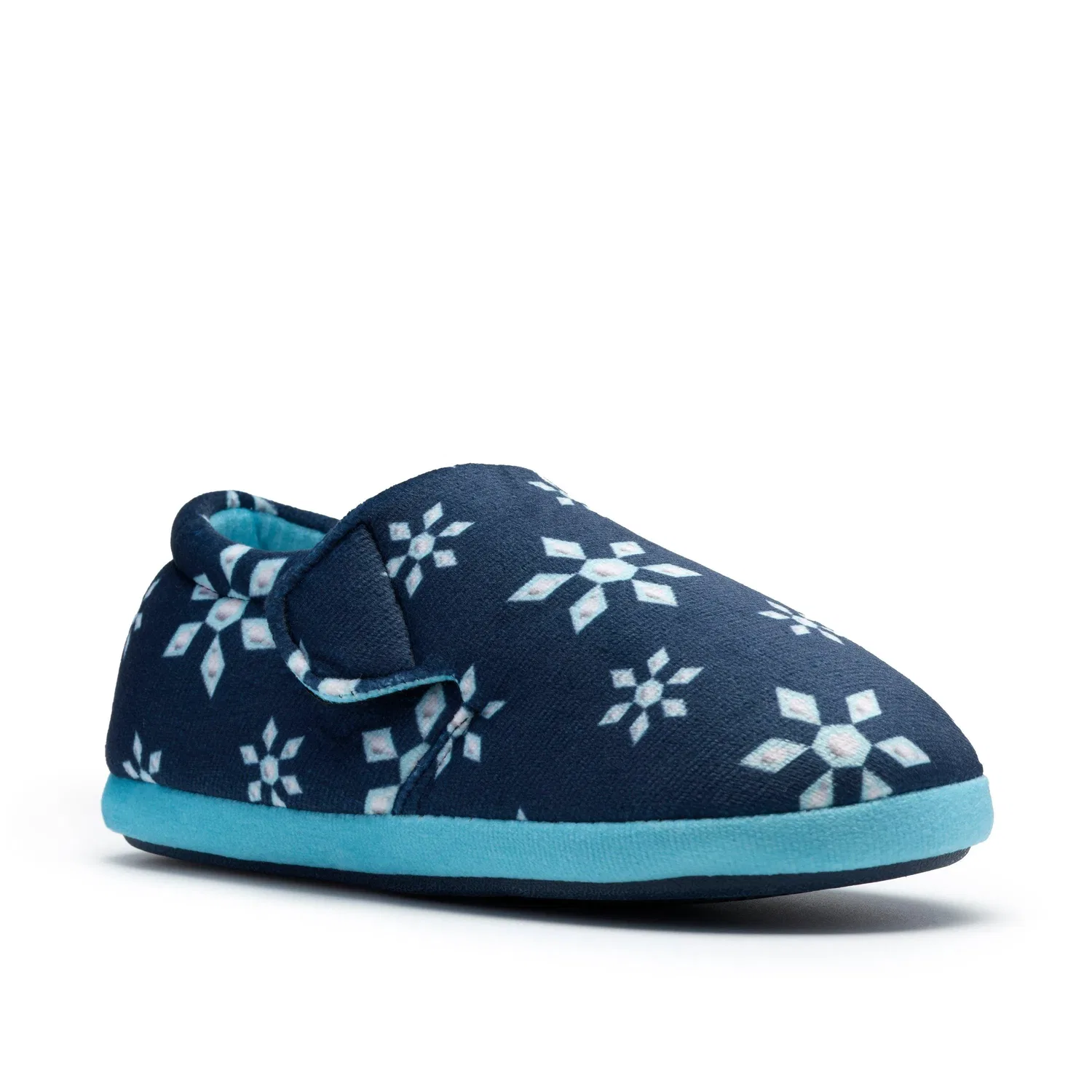 Тапочки детские с узором снежинки Clarks, синий — фото 4