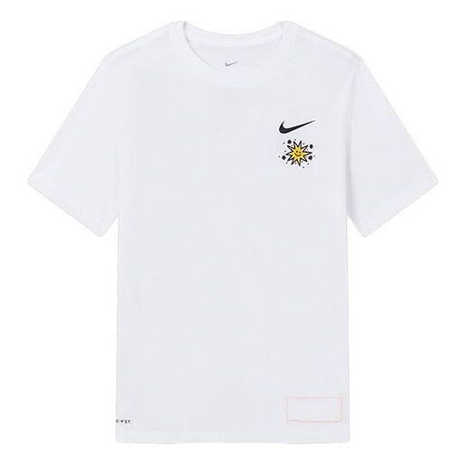 

Футболка Men's Nike Cartoon Sun Hand Printing Pattern Alphabet Round Neck Short Sleeve White T-Shirt, мультиколор, Белый, Футболка Men's Nike Cartoon Sun Hand Printing Pattern Alphabet Round Neck Short Sleeve White T-Shirt, мультиколор