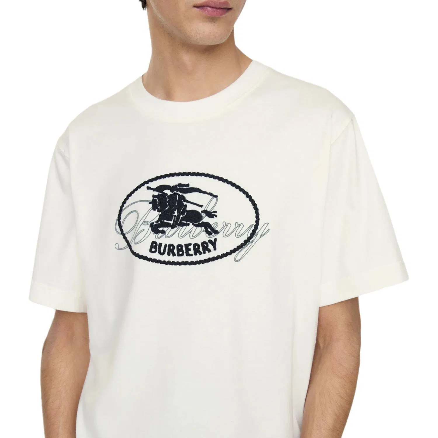 Футболка Burberry Knight Stamp, Chalk White — фото 4