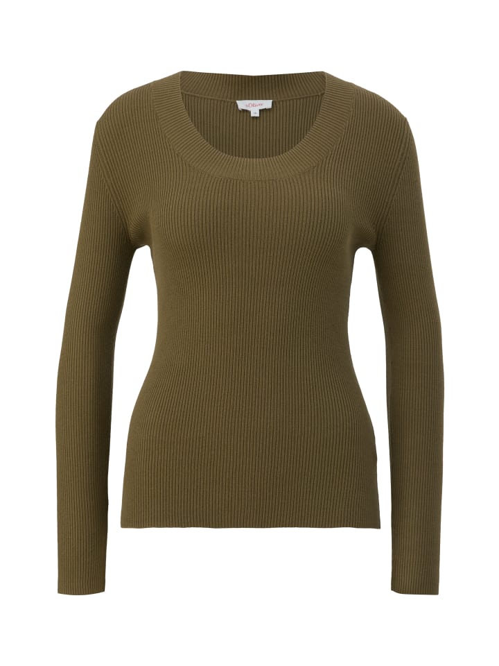 

s.Oliver Вязаный свитер цвета 77W9_оливково-зеленый