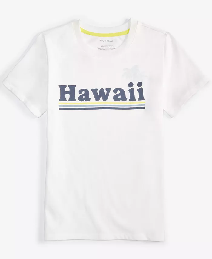 

Футболка с принтом Hawaii для мальчиков Little & Big Epic Threads, белый