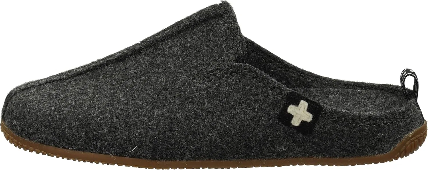 Войлочные тапочки Living Kitzbühel унисекс со швейцарским крестом, Charcoal Grey — фото 2