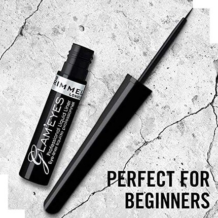 Профессиональная жидкая подводка London Glam'Eyes #001 Black Glamour, 3,5 мл, Rimmel — фото 2