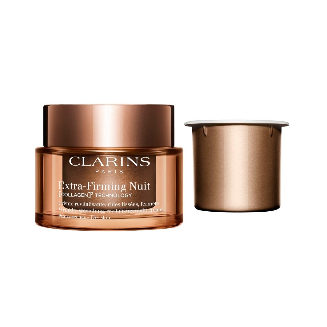 Крем для лица extra-firming 40+ nuit [collagen]³ technology peaux sèches Clarins, объем 50 мл - refill — фото 4