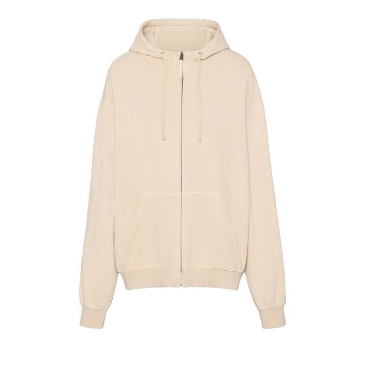 

Худи Maison Margiela Zipped Drawstring Hoodie 'Ecru', белый