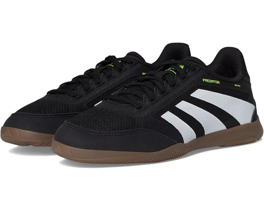 Кроссовки Adidas Kids League Predator Indoor Cleats (Little Kid/Big Kid), Black/White/Lucid Lemon