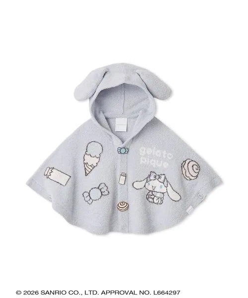 Пончо GELATO PIQUE BABY с Hello Kitty и Cinnamoroll, светлый синий