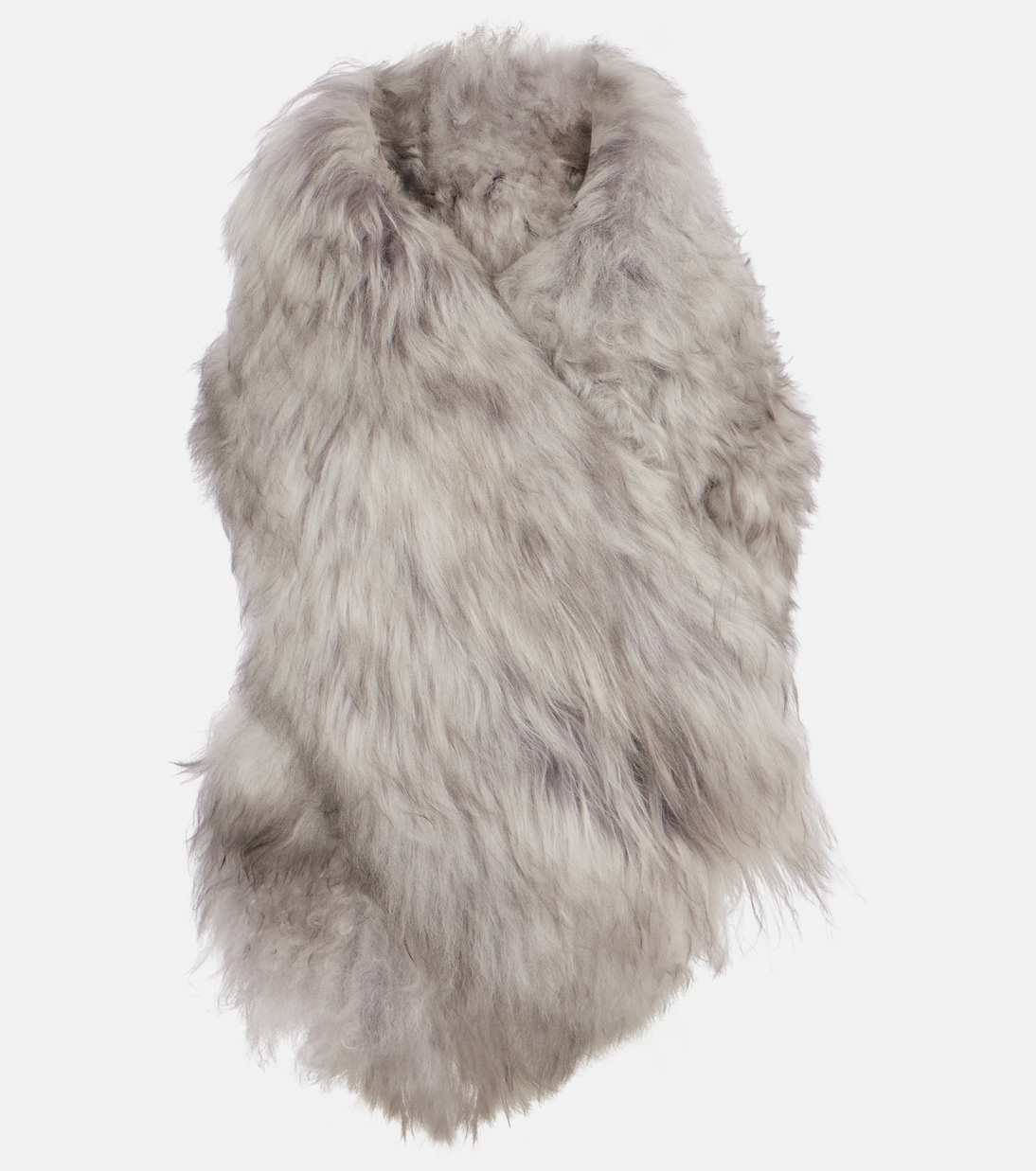 

Шерстяной шарф из овчины Alaïa, Gris Clair