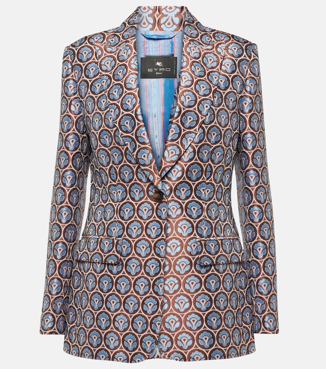 

Пиджак с принтом Etro, Multicolour On Pale Blue Base