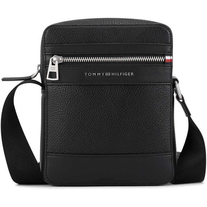 

Tommy Hilfiger Текстурированная кожаная сумка через плечо, Black BDS