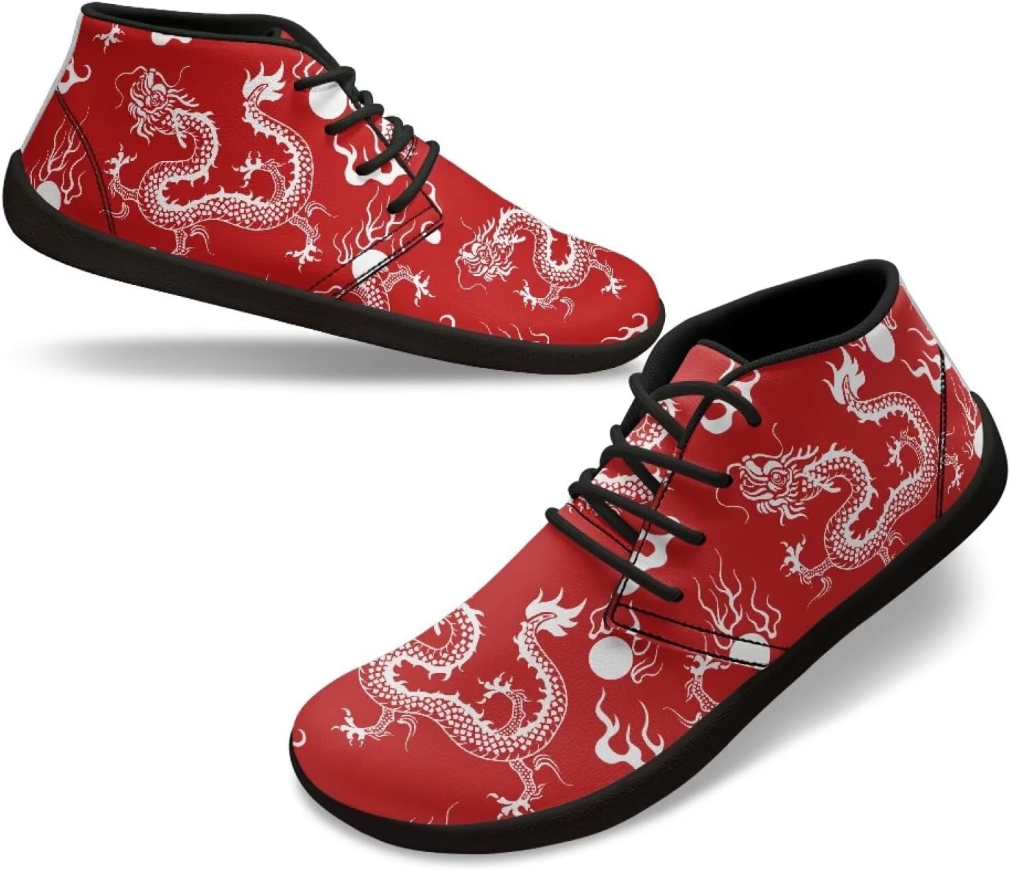 

Мужские низкие кроссовки из ПУ-кожи, обувь, широкие носки, прогулочные кроссовки с нулевым перепадом, нескользящие повседневные спортивные кроссовки, размеры США 5-14 Qoiuvncy, красный