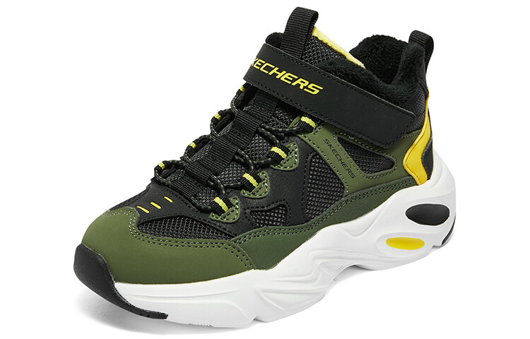 Кроссовки Skechers Kids Lifestyle Shoes GS Low-top Olive Black, черный — фото 3