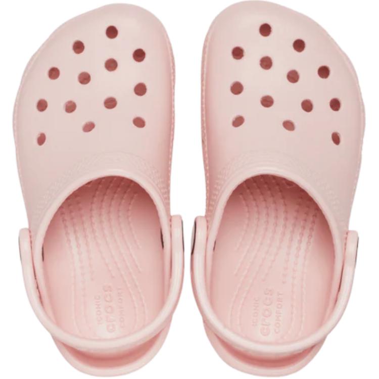 Crocs Антискользящие износостойкие низкие детские туфли для малышей розовые — фото 4