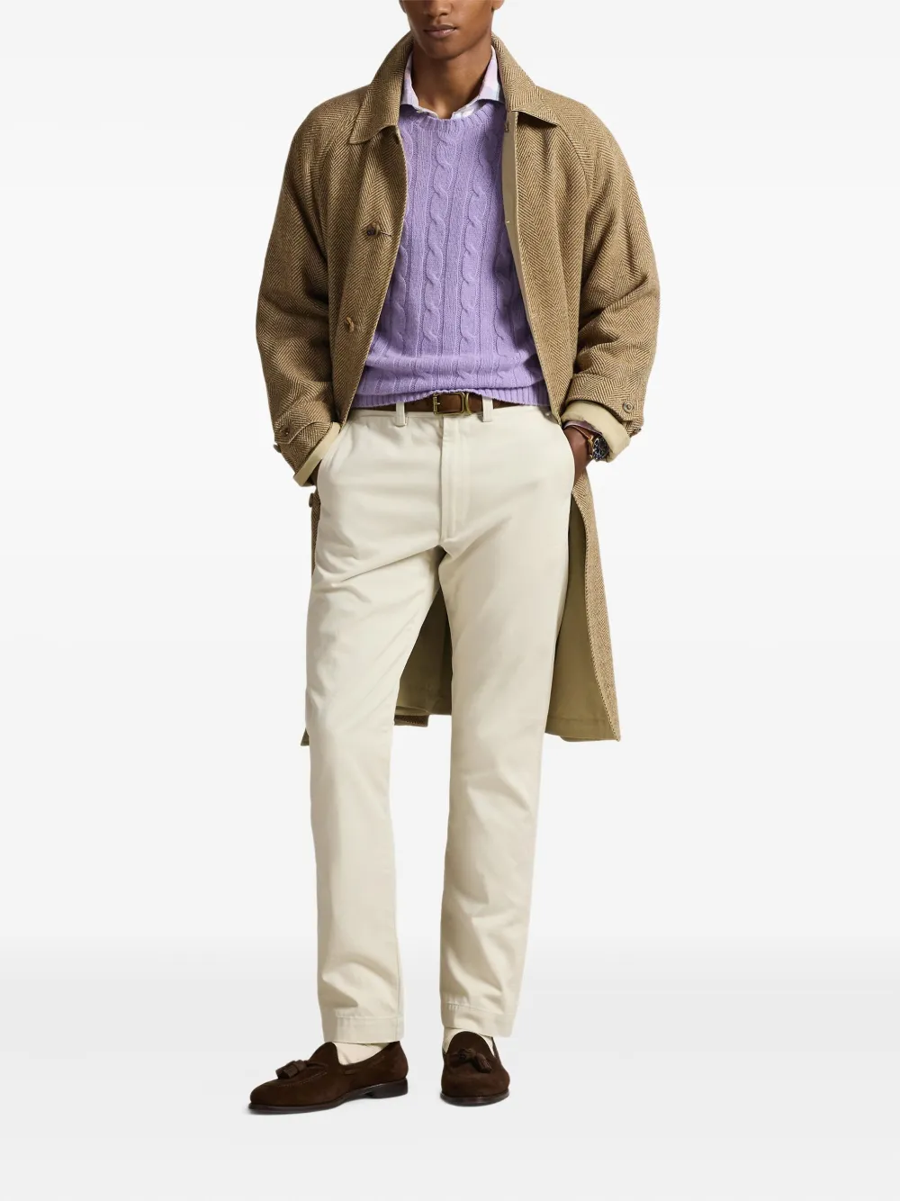 Брюки чинос Salinger на пуговицах Polo Ralph Lauren, нейтральный — фото 2