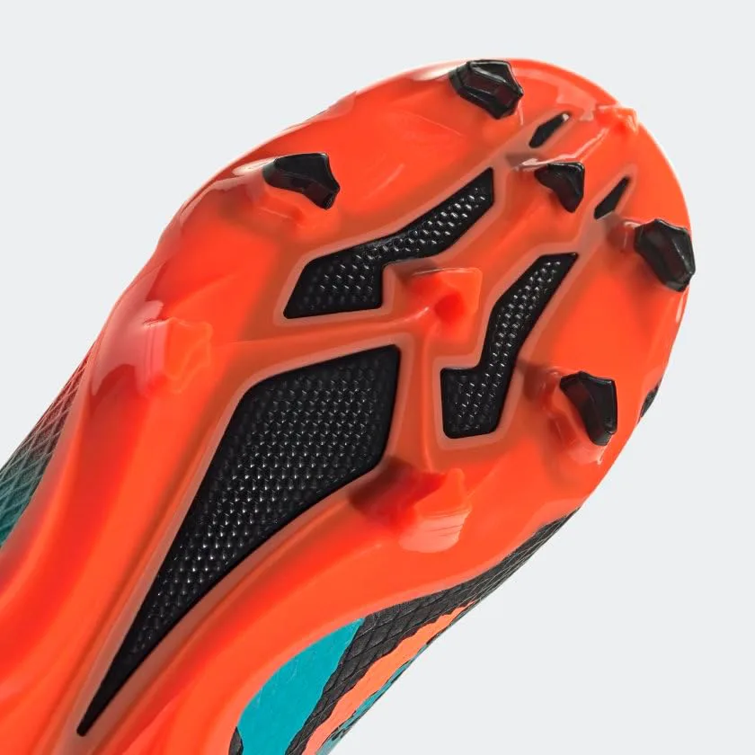 Adidas Унисекс Взрослые Бутсы Speedportal Messi.3 для игры на твердом покрытии, оранжевый/мятный/черный