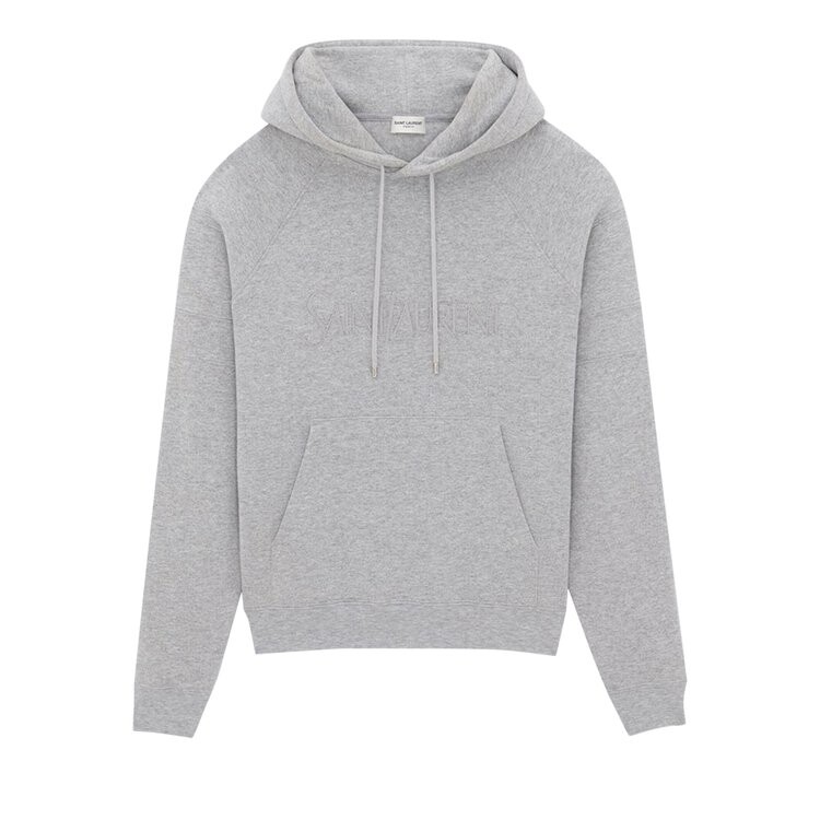 

Худи Saint Laurent Tonal Vintage Logo 'Gris Chine', серый