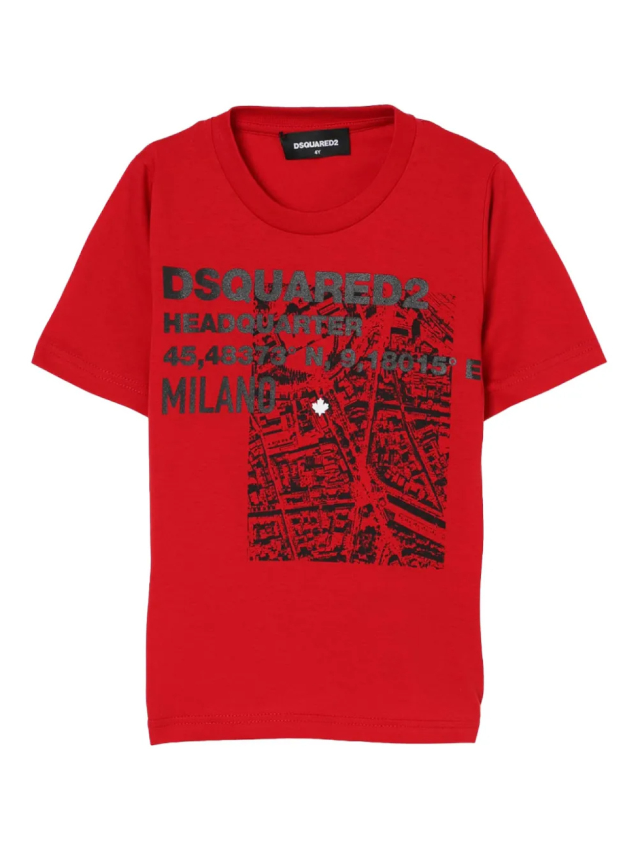 

Футболка с графическим принтом DSQUARED2 KIDS, красный