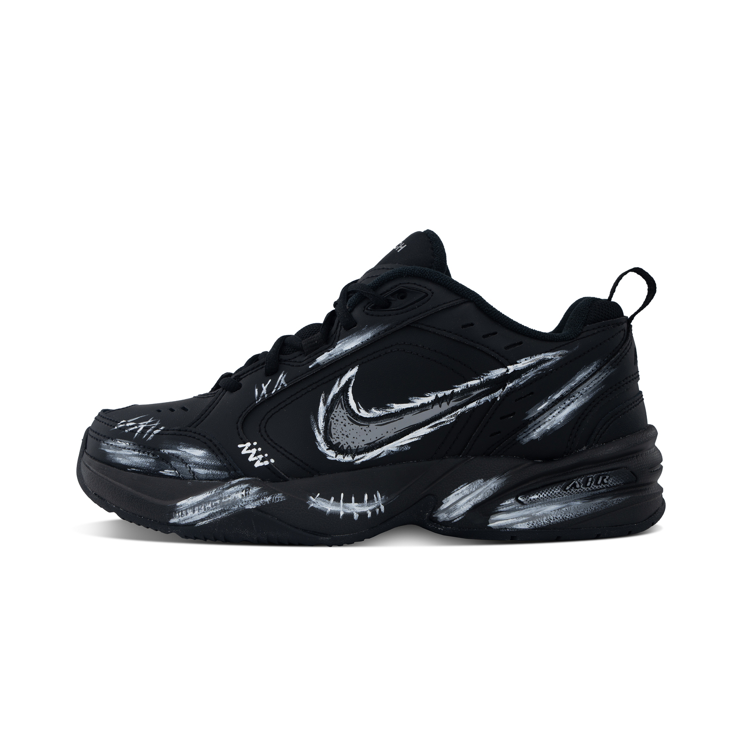 

Nike Кроссовки Air Monarch 4 Abrasion Resistant Low top Chunky Sneakers Unisex Black White