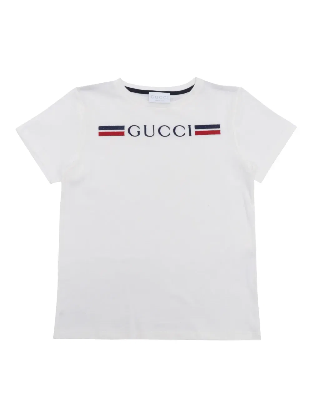 Футболка с логотипом Gucci Kids, белый