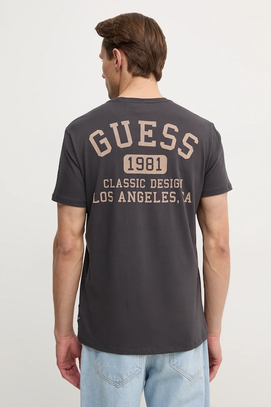 

Хлопковая футболка Guess, черный