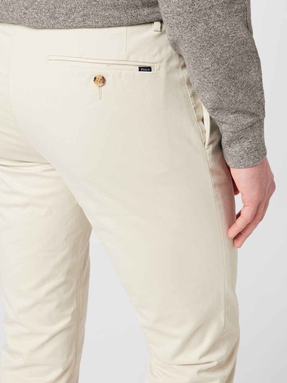 Брюки-чиносы узкого кроя Polo Ralph Lauren, крем — фото 3