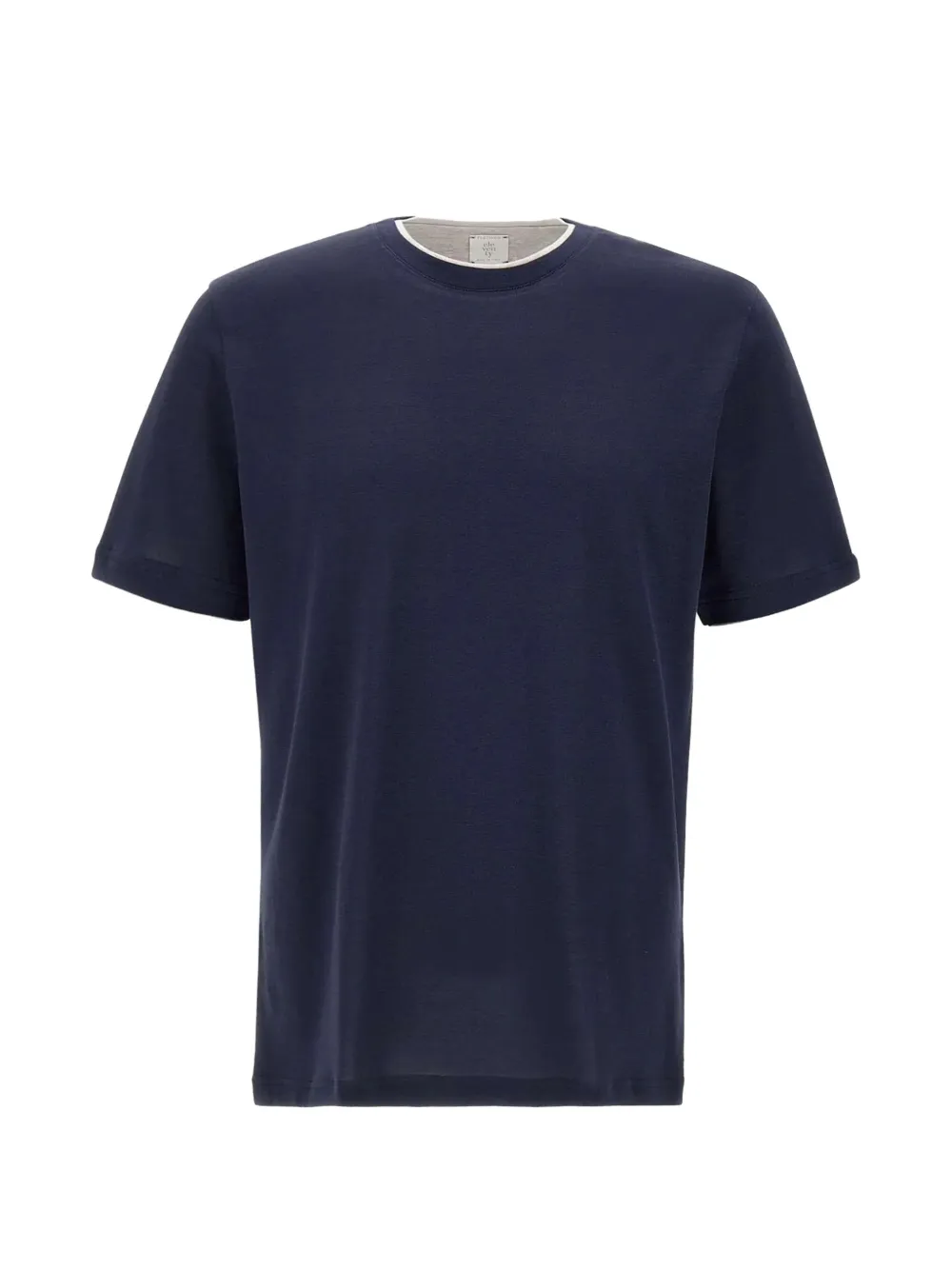 

Футболка с двойным слоем и круглым вырезом Eleventy, синий