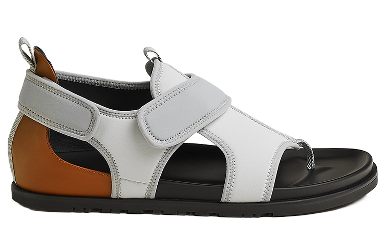Giorno Однолямковые Сандалии Мужские Белый Серый HERMES — фото 2