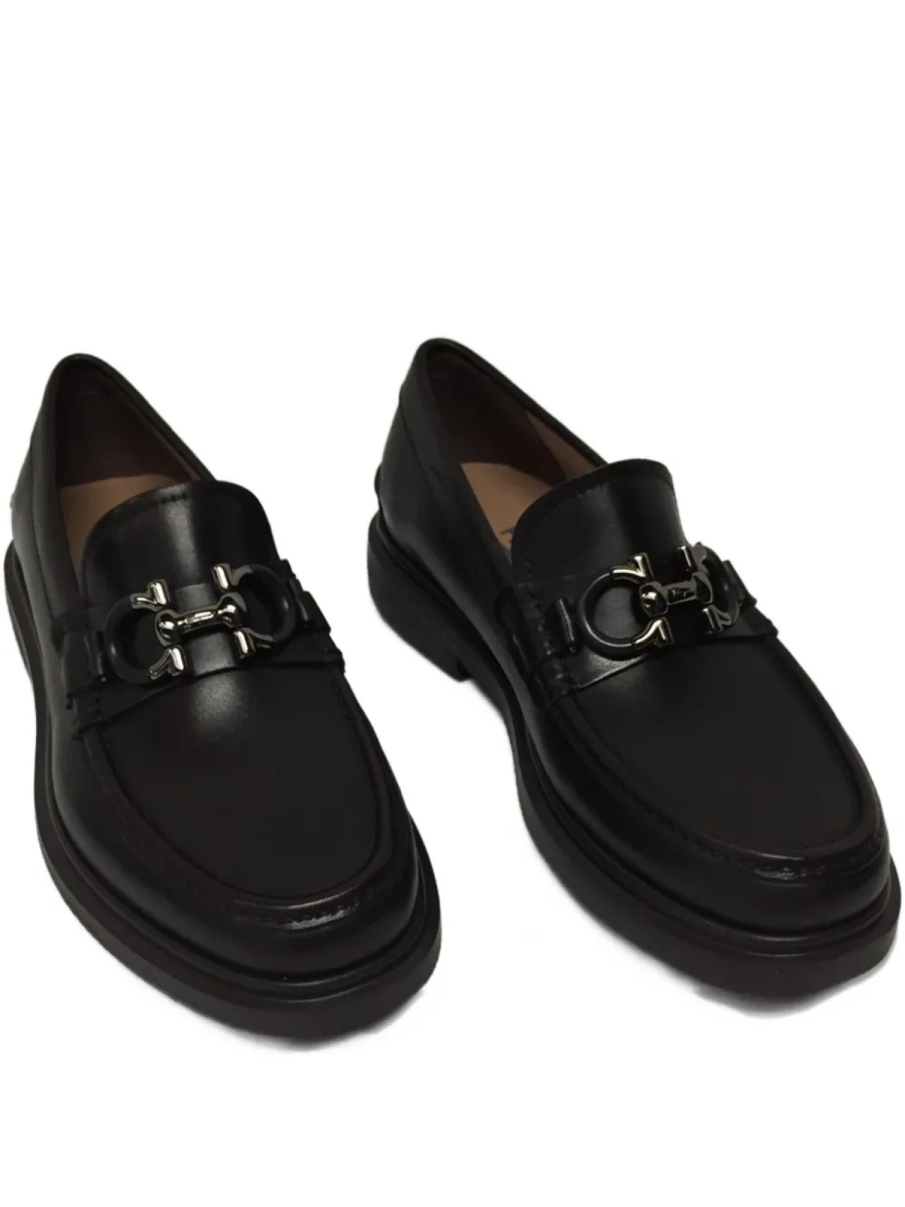 

Кожаные мокасины Ferragamo, черный
