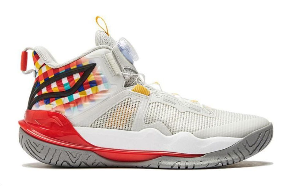 Pioneer Force TEAM 3 V3 Mid Top Детские баскетбольные кроссовки Красный Серый Подростки LINING YOUNG — фото 2