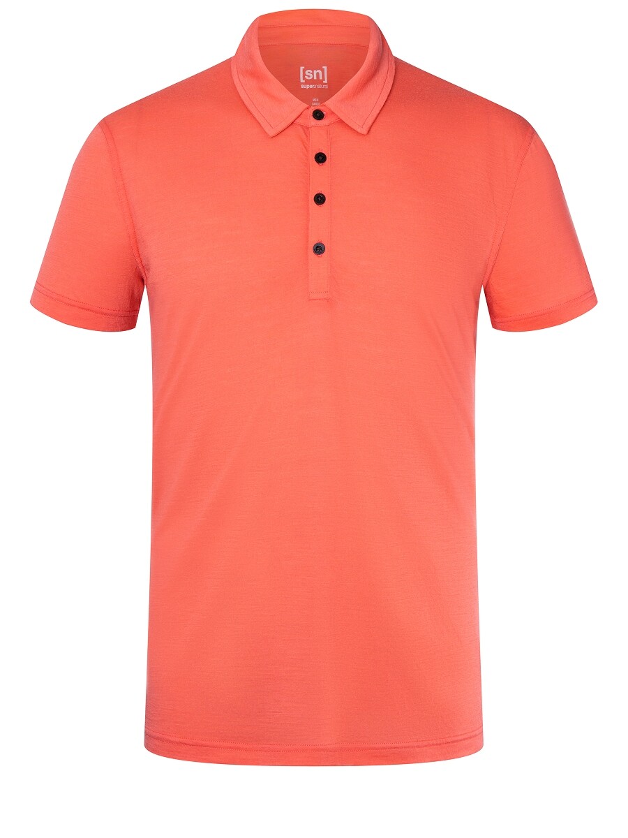 

Рубашка super.natural Merino Poloshirt, оранжевый