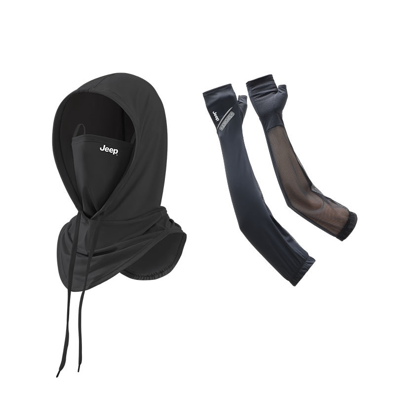 

Маска для защиты от солнца из полиамида для мужчин Jeep, черный+серый синий