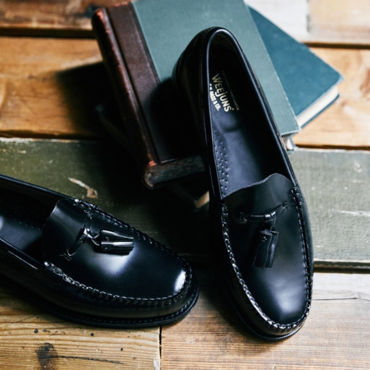 Мужские лоферы LARKIN BA11015H с кисточками и кожаной подошвой G.H.Bass, Black