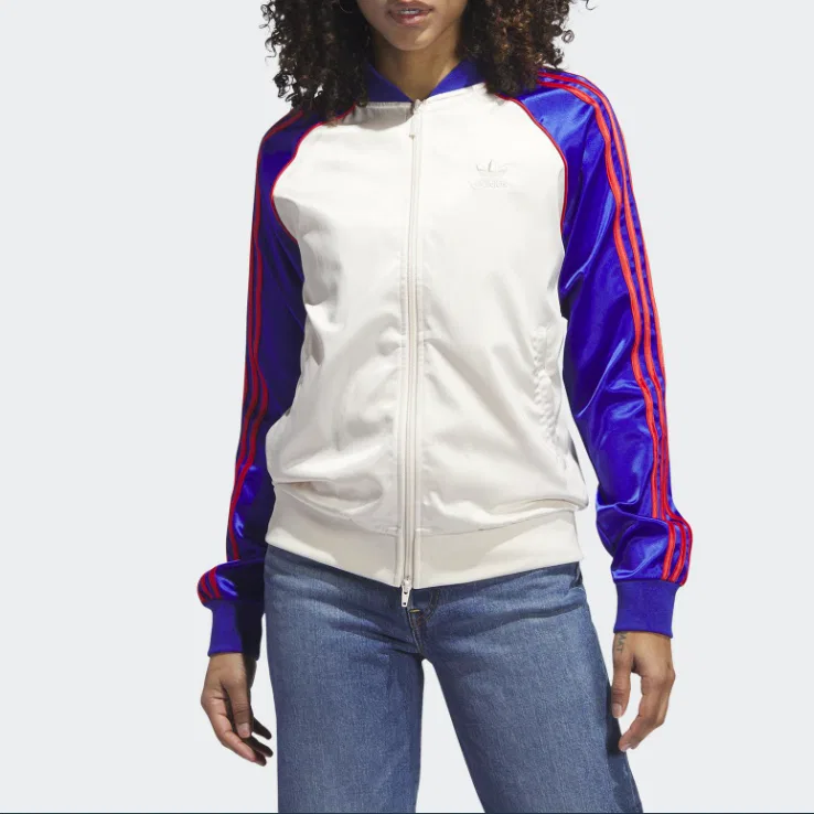 Куртка женская спортивная Adidas Wonder White/Bright Blue — фото 3