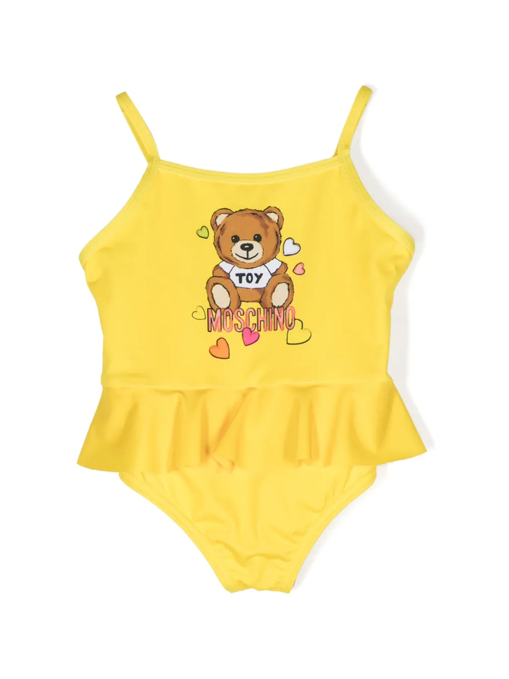 

Купальник Teddy Bear с оборками Moschino Kids, желтый