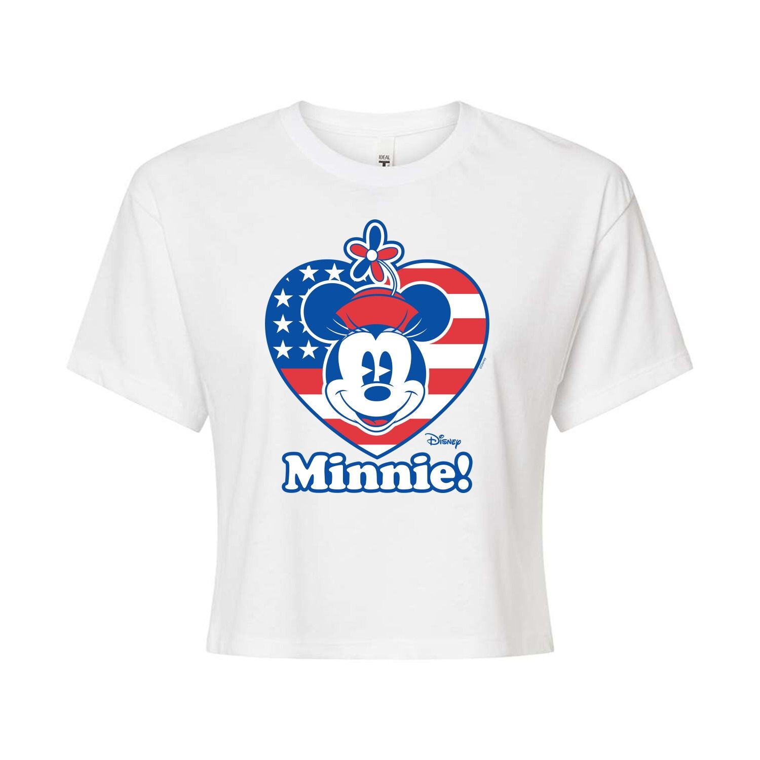 

Укороченная футболка Disney's Minnie Mouse Junior с флагом в форме сердца Disney