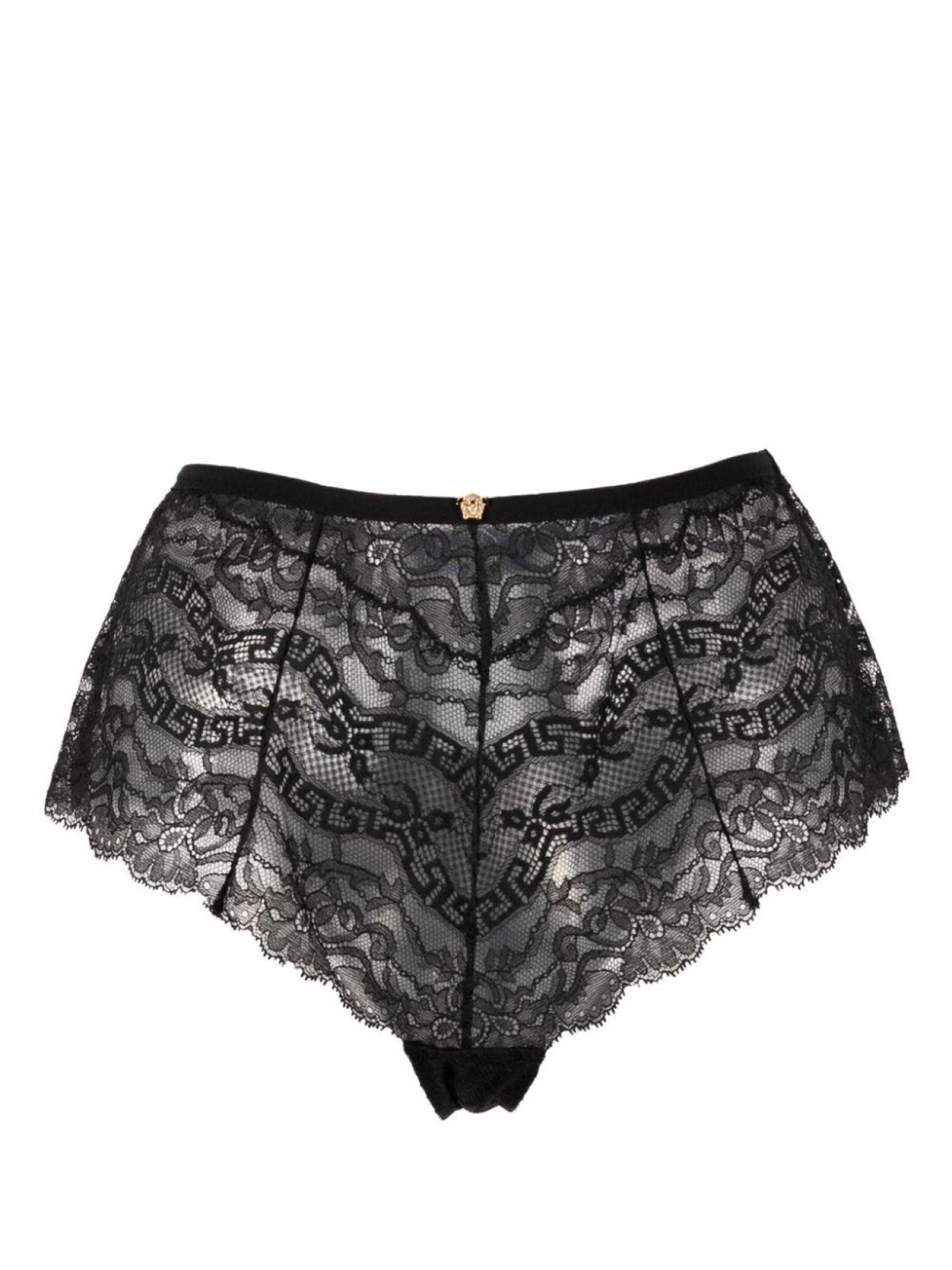 

Versace кружевные трусы-брифы с узором Barocco, черный