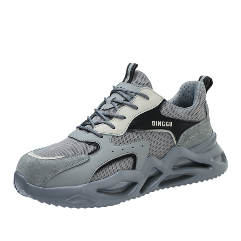 

Нескользящие и дышащие низкие повседневные туфли для мужчин DINGGU, Gray+Black[1019 All-Season]