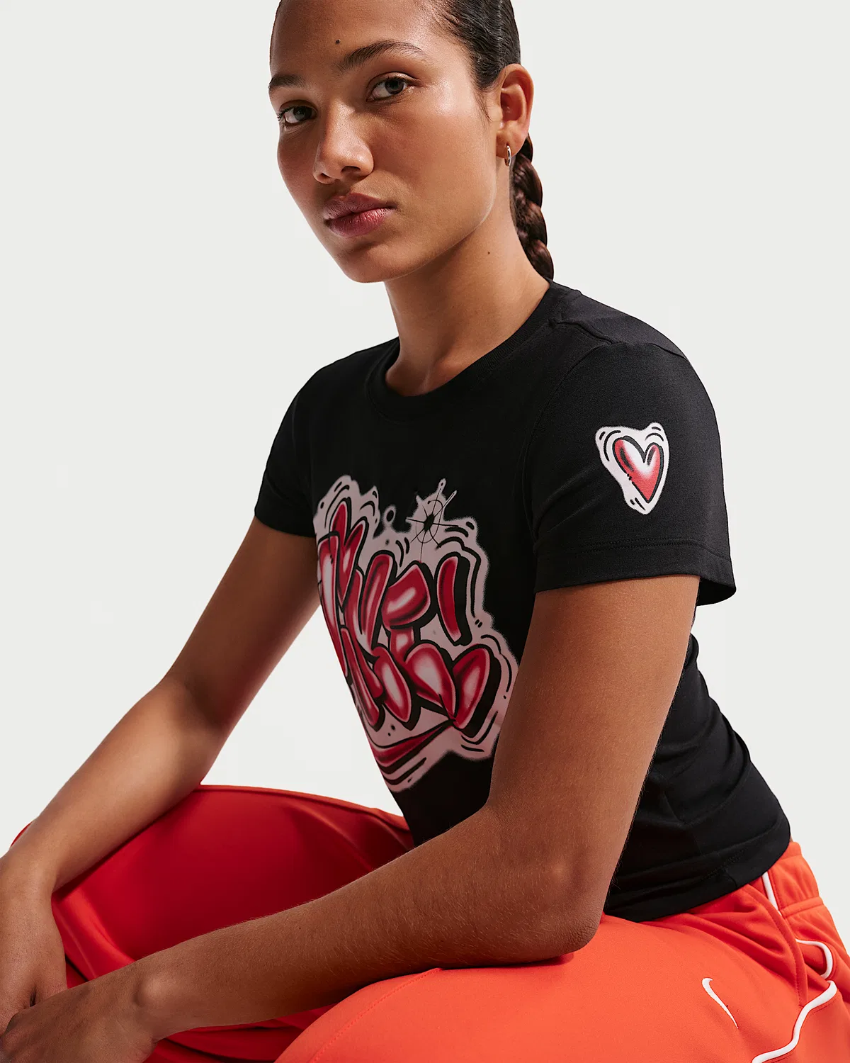 Женская укороченная футболка Nike Sportswear Chill Knit Slim, Black — фото 3