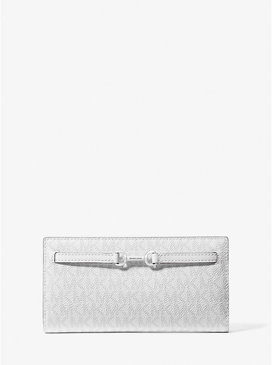 

Большой фирменный кошелек с логотипом Carson Michael Kors, белый