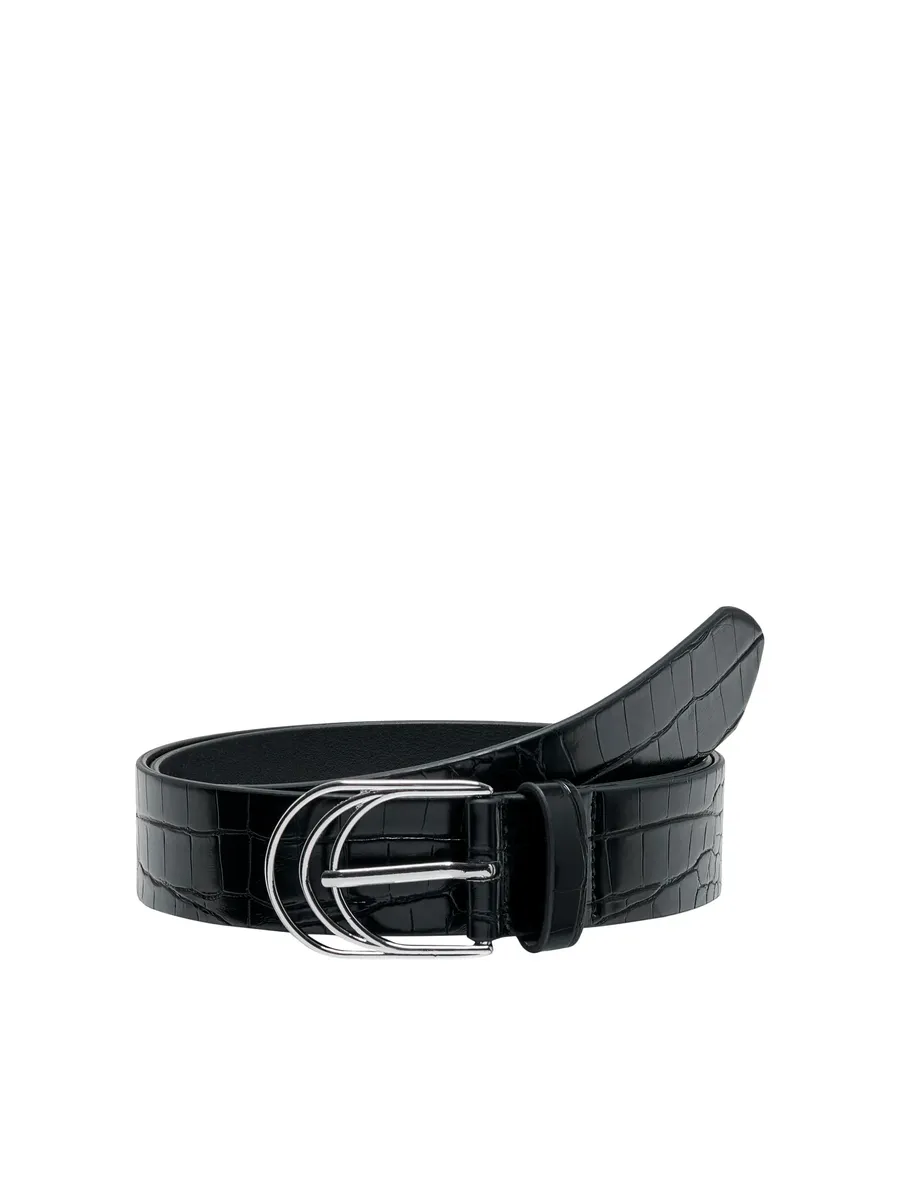 

Only синтетический ремень "ONLTHORA CROCO PU JEANS BELT ACC", черный