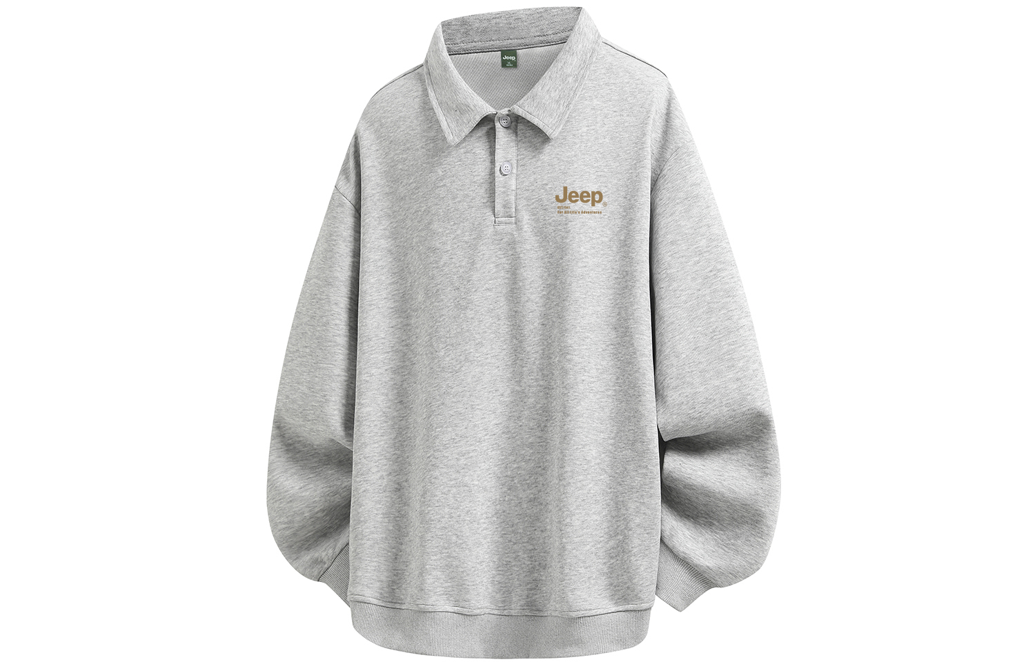 

Свитшот Unisex Lapel Moderate Heavyweight Jeep, светло-серый