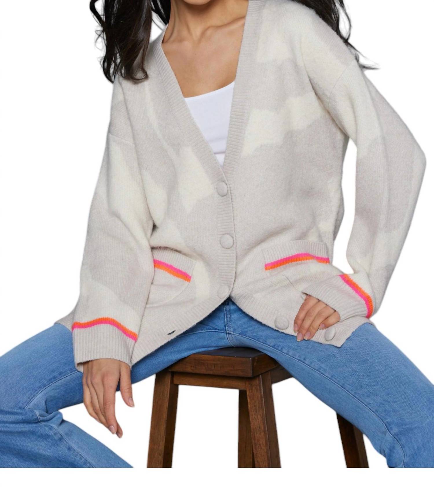 

Кардиган Camo Cloud в цвете Oat/ivory LISA TODD