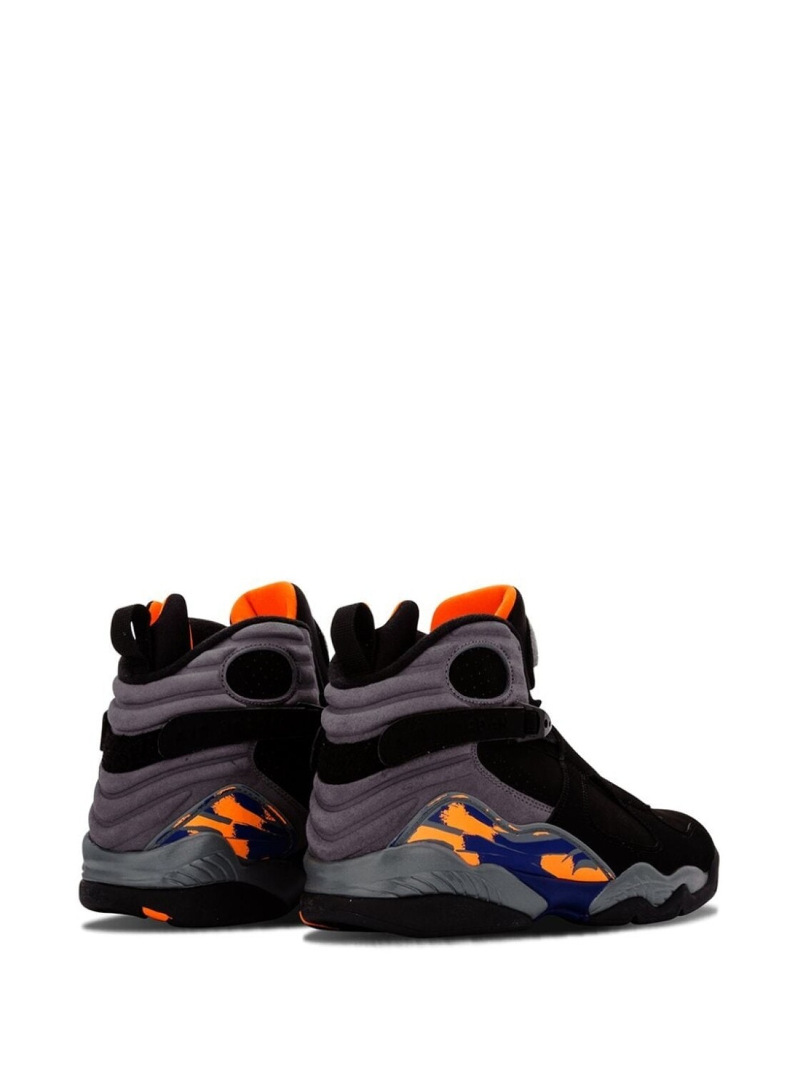 Кроссовки Jordan Air Jordan 8 Retro, черный/оранжевый — фото 3